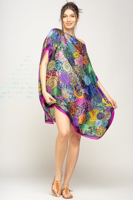 Rochie de plajă tip poncho din mătase - Stil și confort