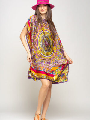 Rochie de plaja tip poncho din matase - Stil și Eleganță