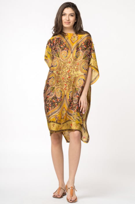 Rochie de plaja tip poncho din matase - Elegantă și Chic