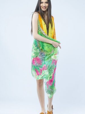 Pareo Plajă Din Poliester cu Motive Animal Print