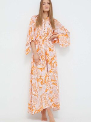 Rochie de plajă portocalie - Fason lejer și stilat