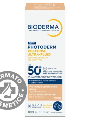 Crema colorata SPF50+ XDefense Ultra-Fluid Fototip 2 pentru protectie UV completa