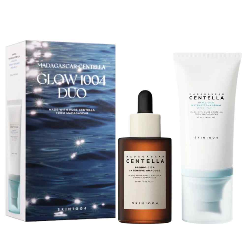 Set Duo Madagascar Centella Glow Hyalu-Cica Water-Fit Sun Serum SPF50+ 50ml + Probio-Cica Intensive Ampoule 50ml
