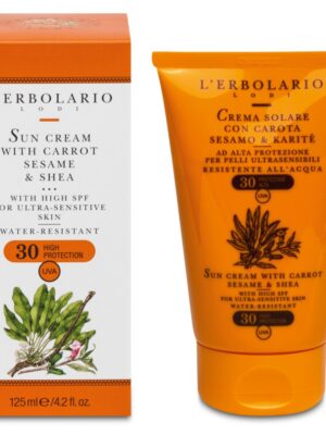 L'Erbolario Crema Sun cu morcov + susan si karite SPF30