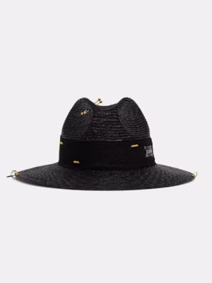 LE SH KA headwear LE SH KA pălărie de paie împletită Black Fedora