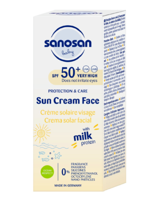 Crema de fata pentru copii cu protectie solara SPF50+