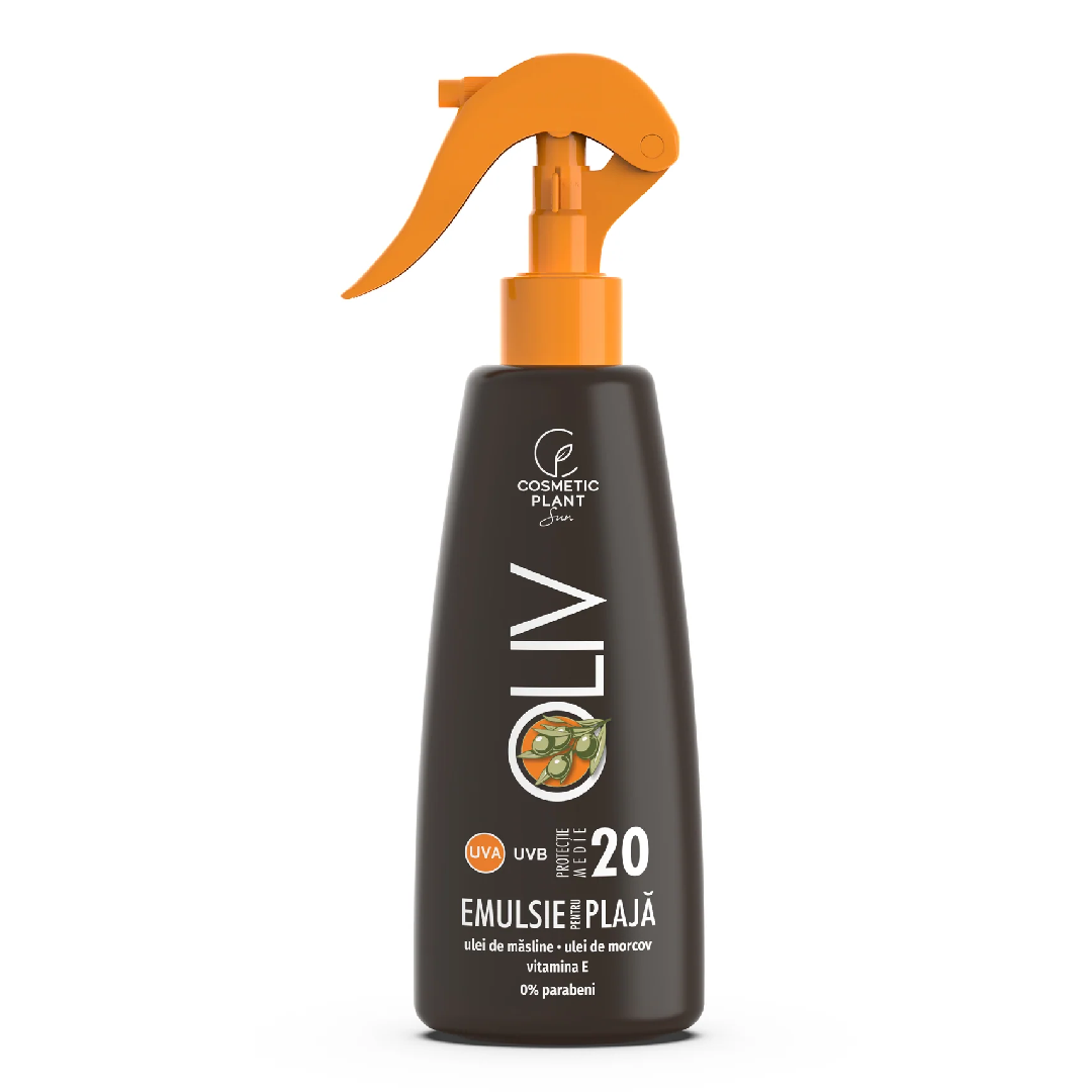 Emulsie plaja cu ulei de morcov si masline SPF20