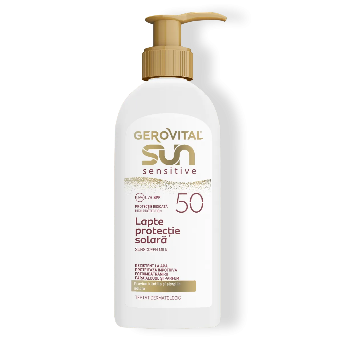 Gerovital Sun sensitive-lapte protectie solara SPF50 200ml fl. Farmec