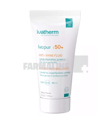 Ivatherm Ivapur Fluid anti-stralucire cu SPF50+ 50 ml