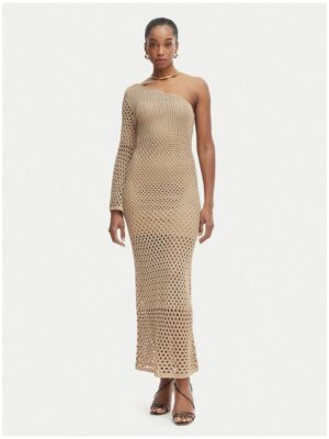 Rochie plaja asimetrica - maneca lunga - multicolor -