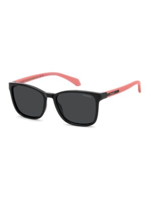 Ochelari de soare patrati polarizati - Negru/Coral