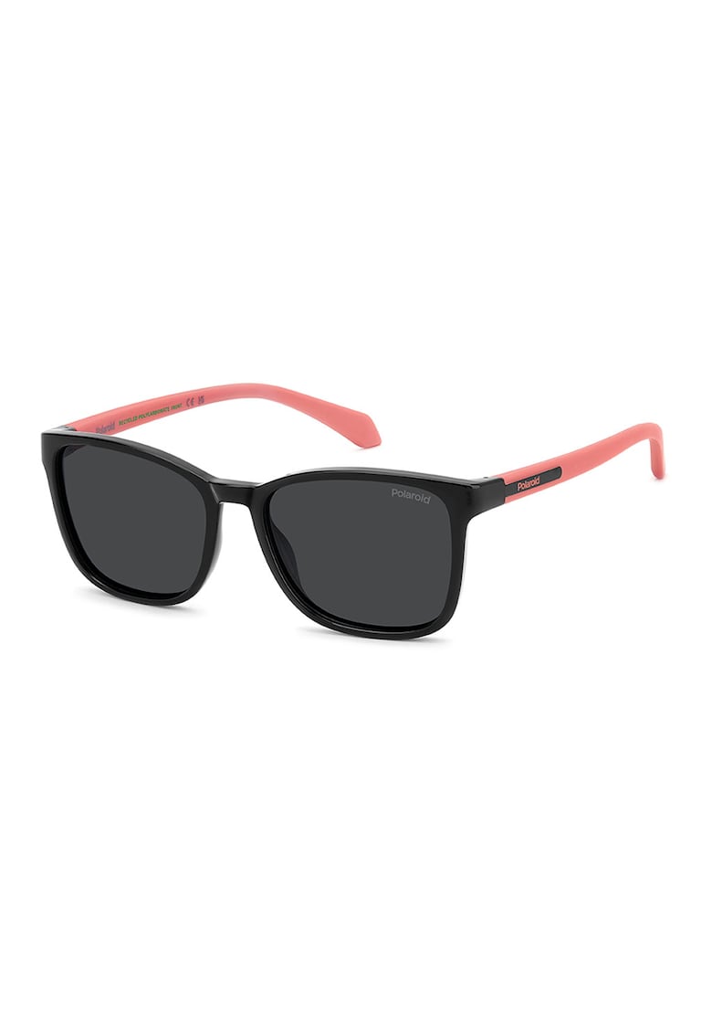 Ochelari de soare patrati polarizati - Negru/Coral