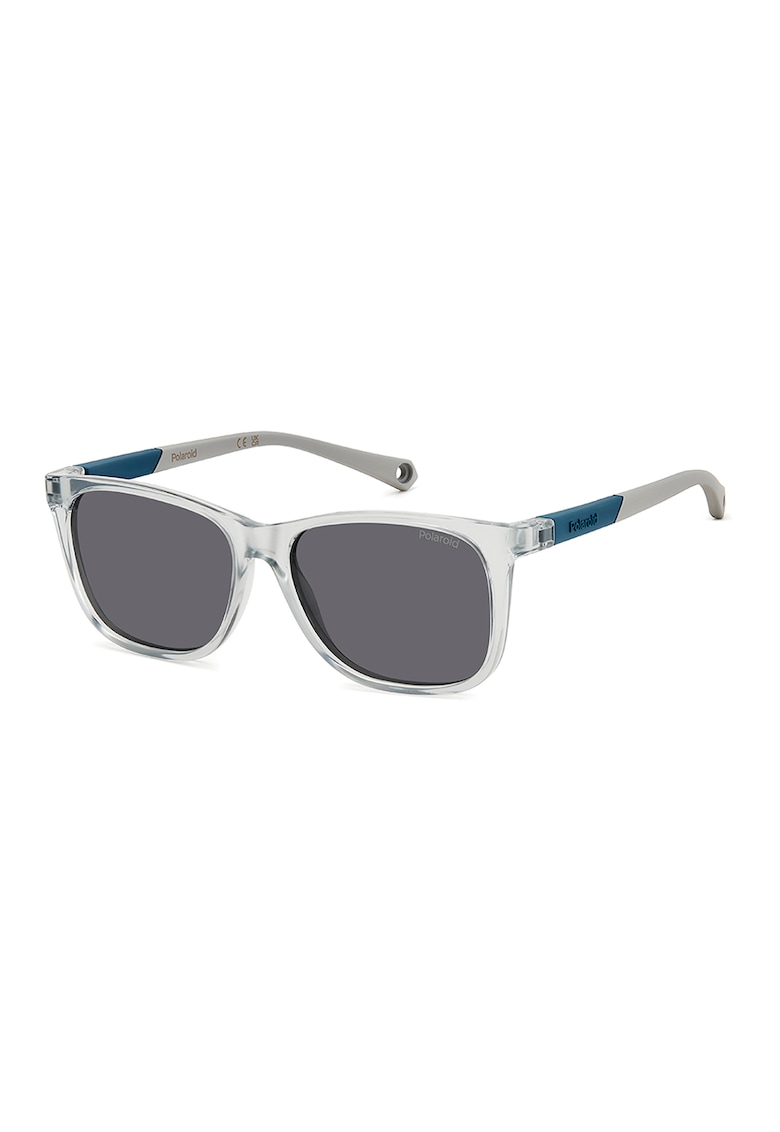 Ochelari de soare wayfarer cu lentile polarizate - Albastru/Transparent