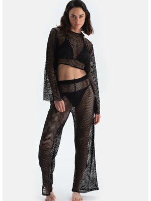 Pantaloni cu perforatii pentru plaja - Negru