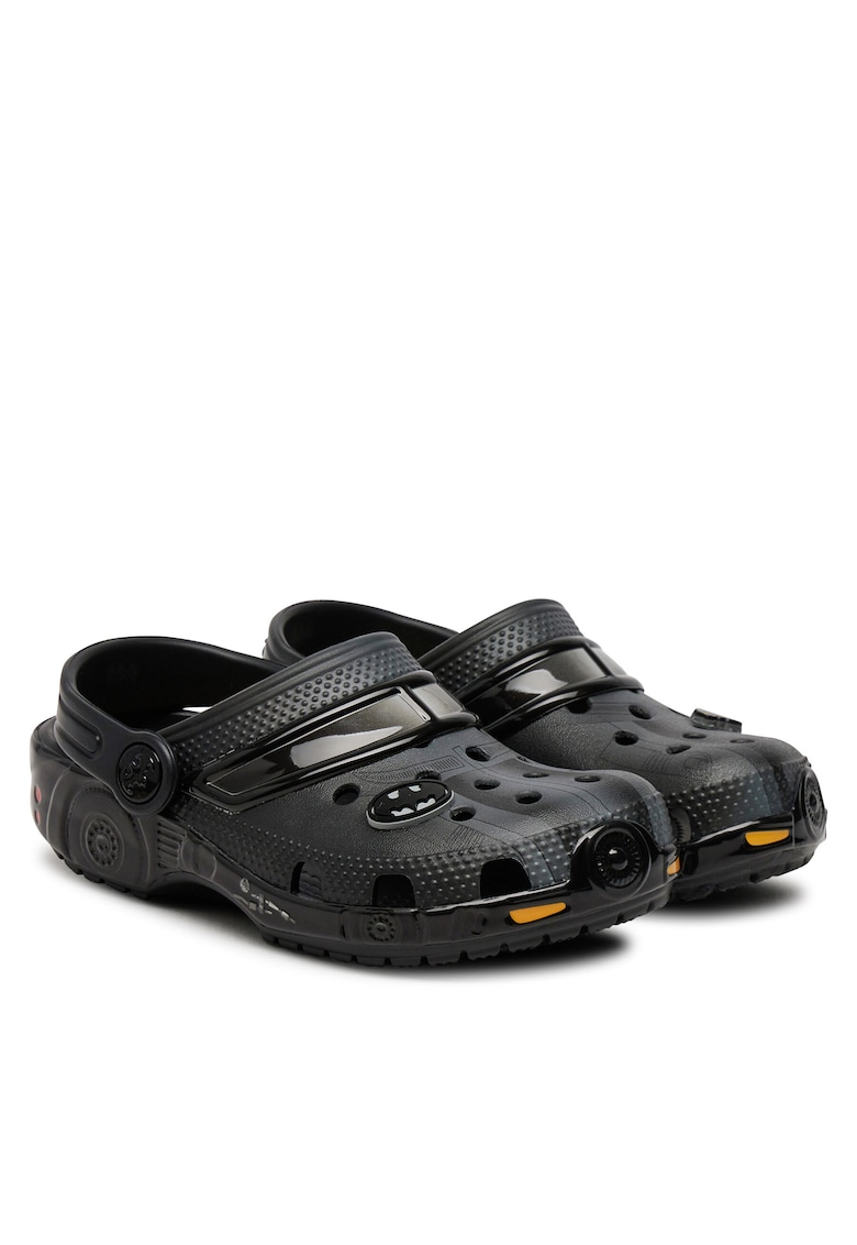Slapi copii - plastic - negru - plat