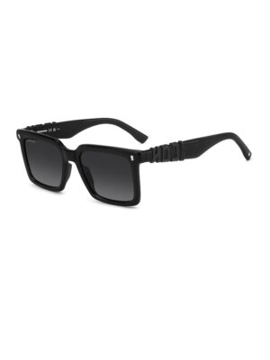Ochelari de soare patrati cu model in degrade - Negru