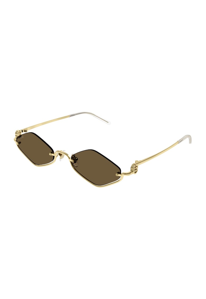 Ochelari de soare cu rama metalica - Auriu -
