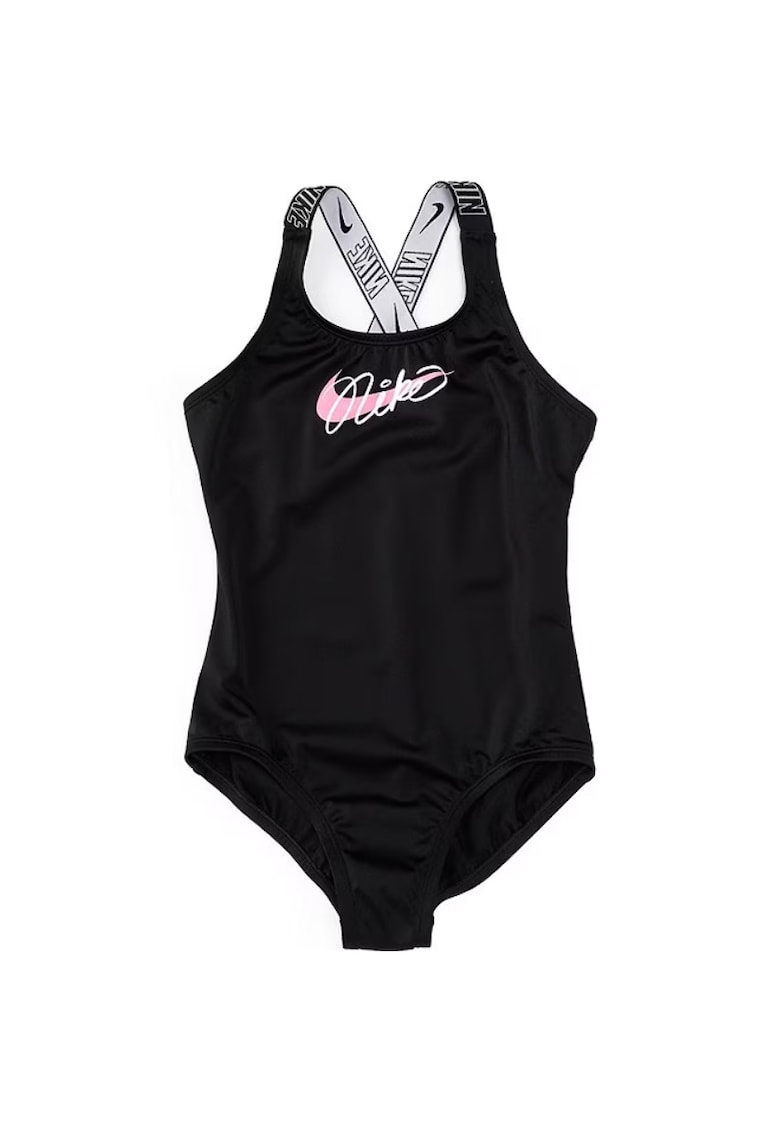 Costum inot copii Logo Tape Crossback - negru