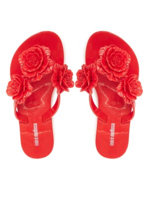 Slapi copii -  rosu - material Mel-Flex - design feminin