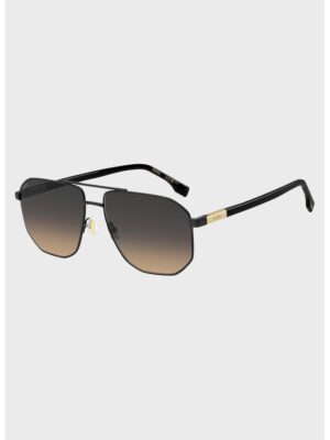 Ochelari de soare aviator cu lentile in degrade - Auriu/Negru stins