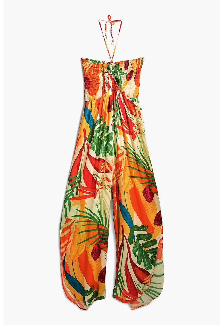 Salopeta cu imprimeu tropical - pentru plaja - Multicolor