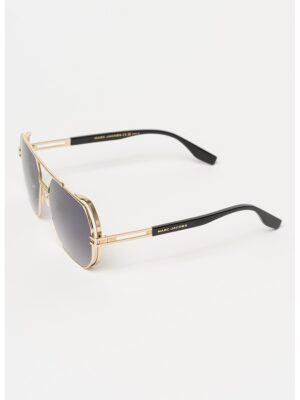 Ochelari de soare aviator cu detalii logo - Auriu/Negru