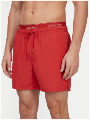 Pantaloni scurti uni de baie cu talie elastica cu snur