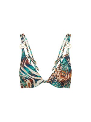 Sutien captusit de plaja Deliciosa  Verde - Negru - Verde