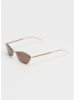 Ochelari de soare dreptunghiulari cu model unisex - Auriu