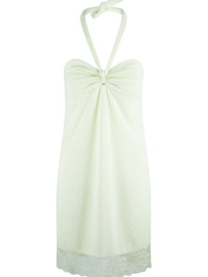 Rochie de plaja cu garnituri de dantela - Verde pal
