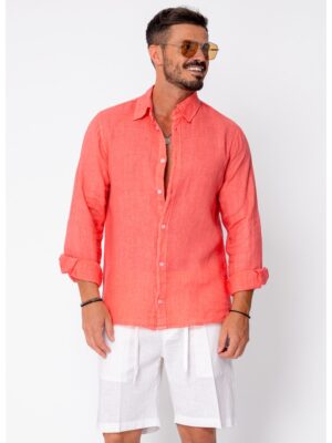 Camasa din 100% In de plaja Coral 22180 - Coral