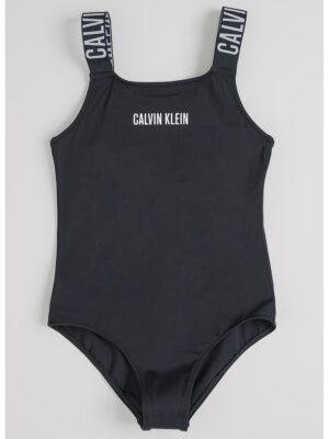 Costum de baie intreg cu barete late - Negru