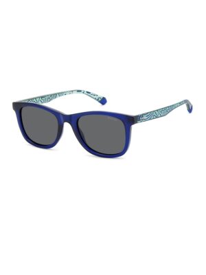 Ochelari de soare wayfarer cu lentile uni - Albastru