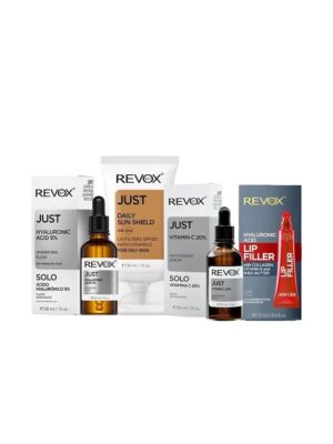 Pachet Glow & hidratation : HA 5% Fluid 30 ml + Vitamin C 20% 30 ml + Daily Sun Shield SPF 50+ 30 ml + Lip Filler 12 ml