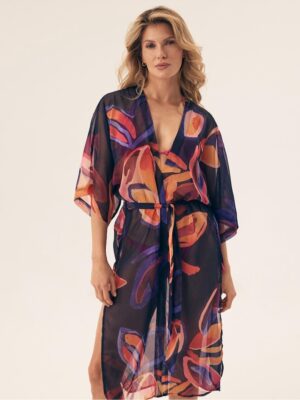 Halat de plaja dama Papaya  albastru - Albastru