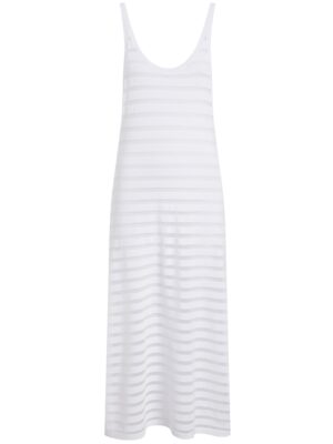 Rochie de plaja in dungi - Alb