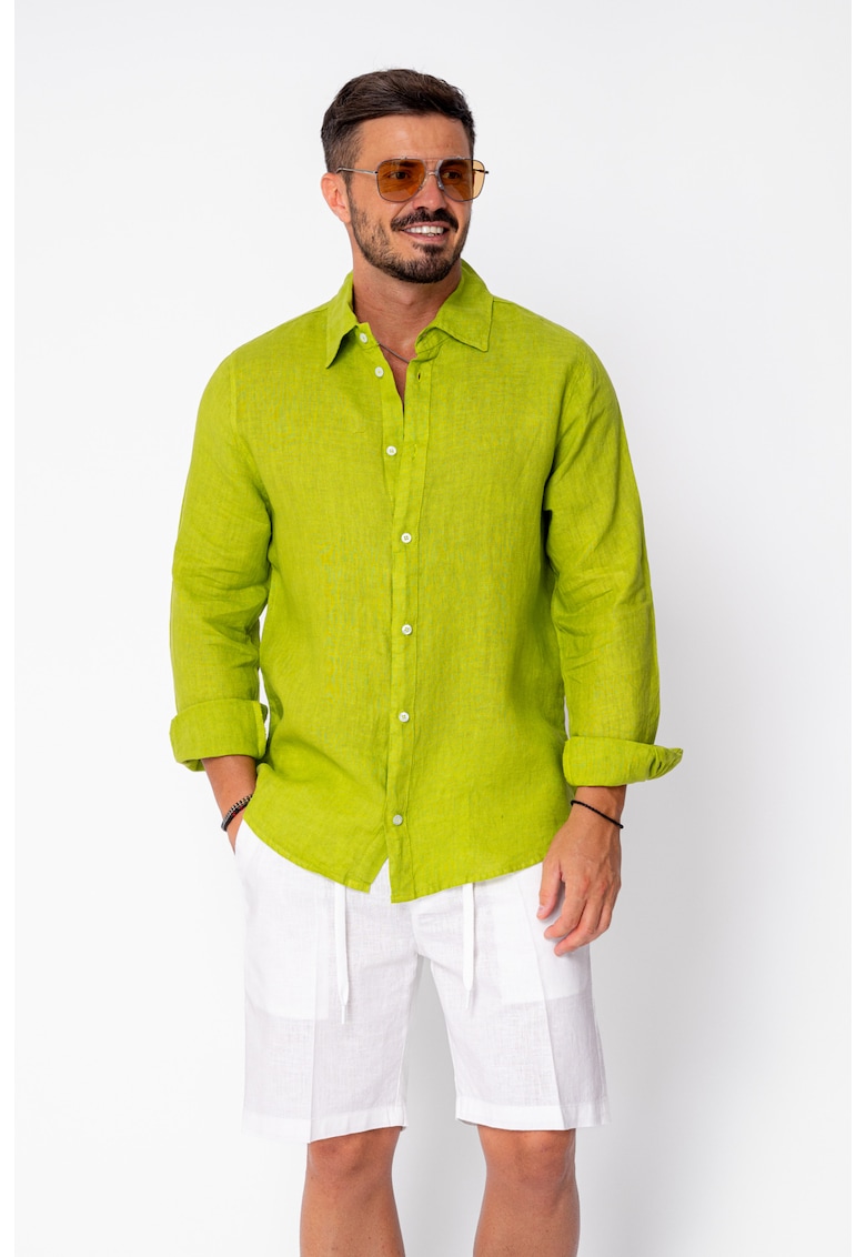 Camasa din 100% In de plaja Green 22176 - Verde