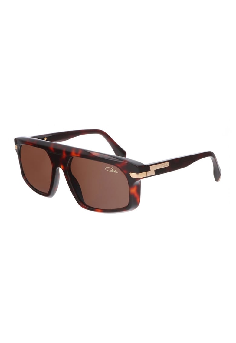 Ochelari de soare aviator supradimensionati cu model unisex - Negru/Portocaliu mandarina