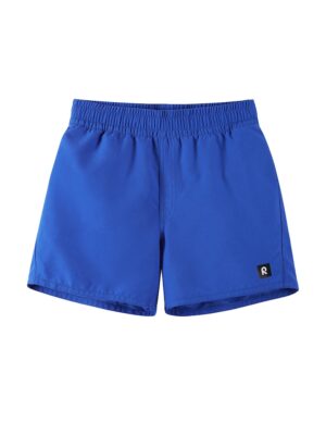 Costum de baie baieti -  albastru - 100% poliester reciclat - imprimeu uni