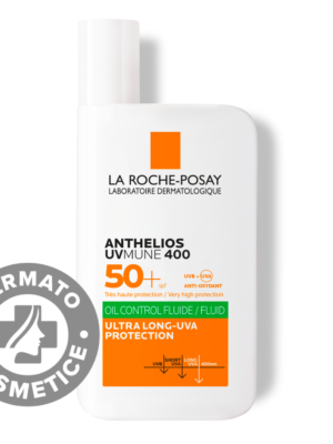Fluid oil control cu protectie solara SPF 50+ textura ultra-fluida pentru ten mixt-gras Anthelios UV-Mune 400