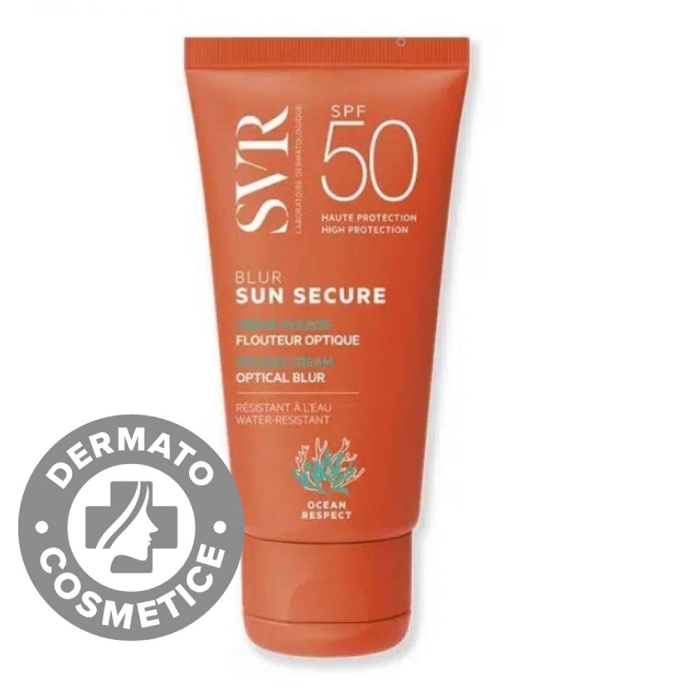 Crema tip spuma fara parfum pentru protectie solara SPF 50+ Sun Secure