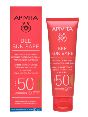 Crema protectie solara coloranta anti-pete Gold